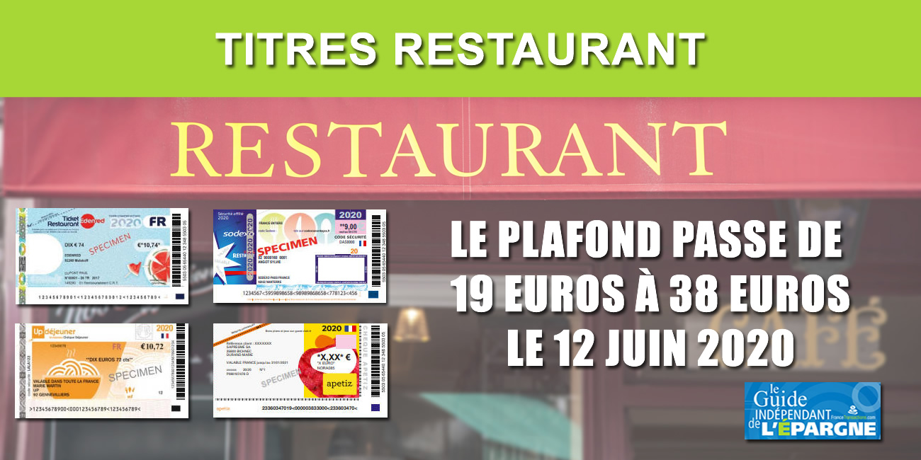 Titres Restaurant : le doublement du plafond de dépenses de 19 à 38 euros officiellement applicable à compter du 12 juin 2020
