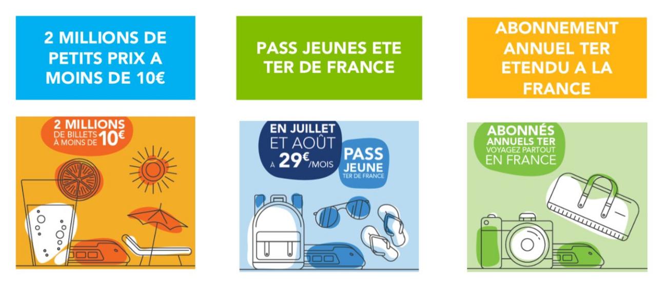 SNCF / Billets à prix cassés / TER de France : Voyagez partout en France cet été pour 29 euros par mois !