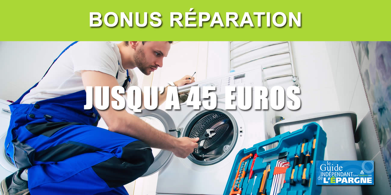 Bonus réparation : obtenez une réduction de 10 à 45 euros lors de la réparation de chacun de vos appareils électriques Bonus réparation : obtenez une réduction de 10 à 45 euros lors de la réparation de chacun de vos appareils électriques
