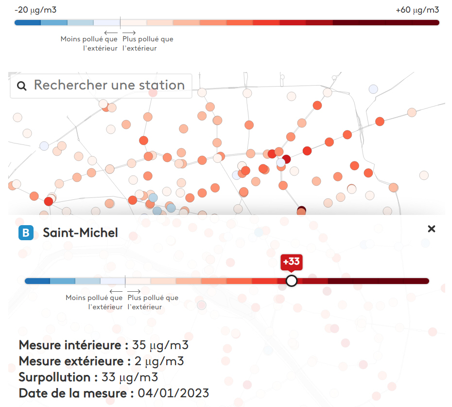 Métro parisien / RER : les stations les plus polluées, La Défense (RER A) loin devant... Métro parisien / RER : les stations les plus polluées, La Défense (RER A) loin devant...