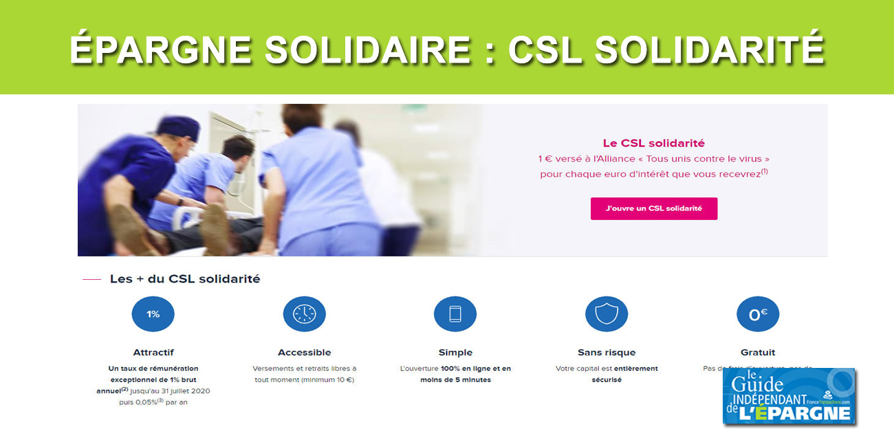 Livret épargne solidaire pour les soignants : CSL Solidarité de Boursorama banque Livret épargne solidaire pour les soignants : CSL Solidarité de Boursorama banque