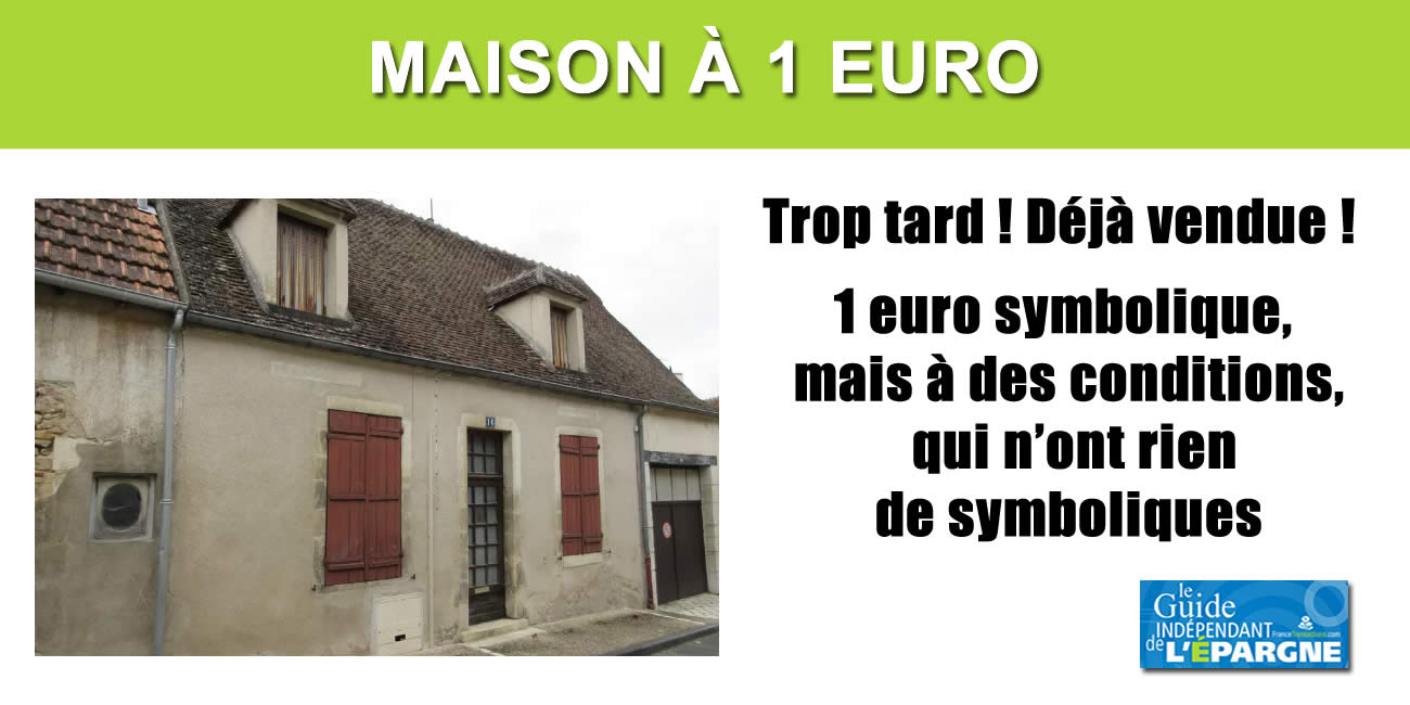 Immobilier trop cher ? Une maison à Saint-Amand-Montrond (Berry) vendue pour 1€ seulement, 68 acheteurs étaient intéressés