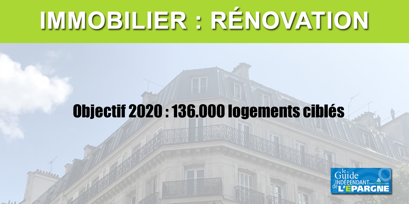 Immobilier : objectif de rénovation de 136.000 logements en 2020